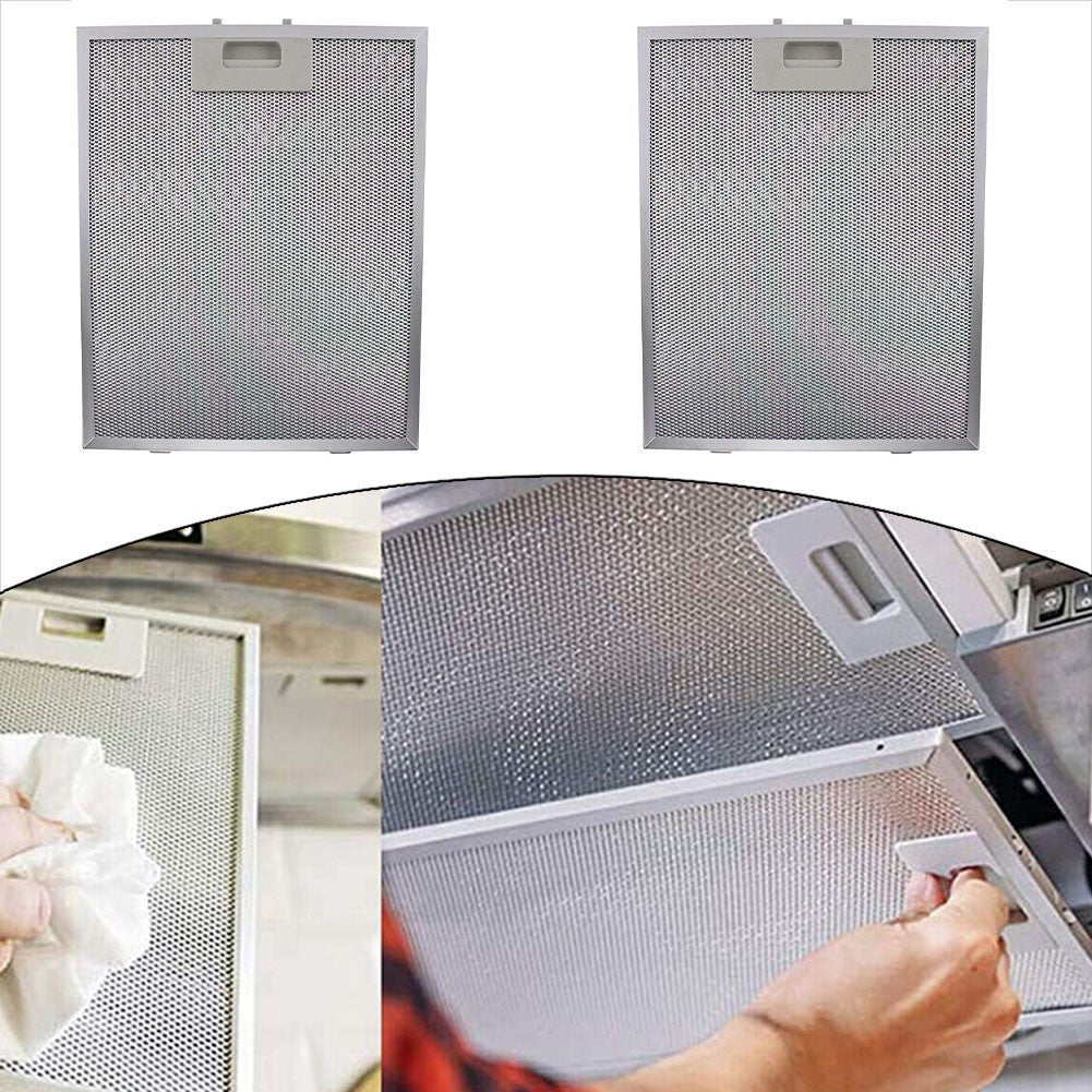 Cooker Hood Maintenance Made Simple Get Your 2PCS Metal Filter Set Today