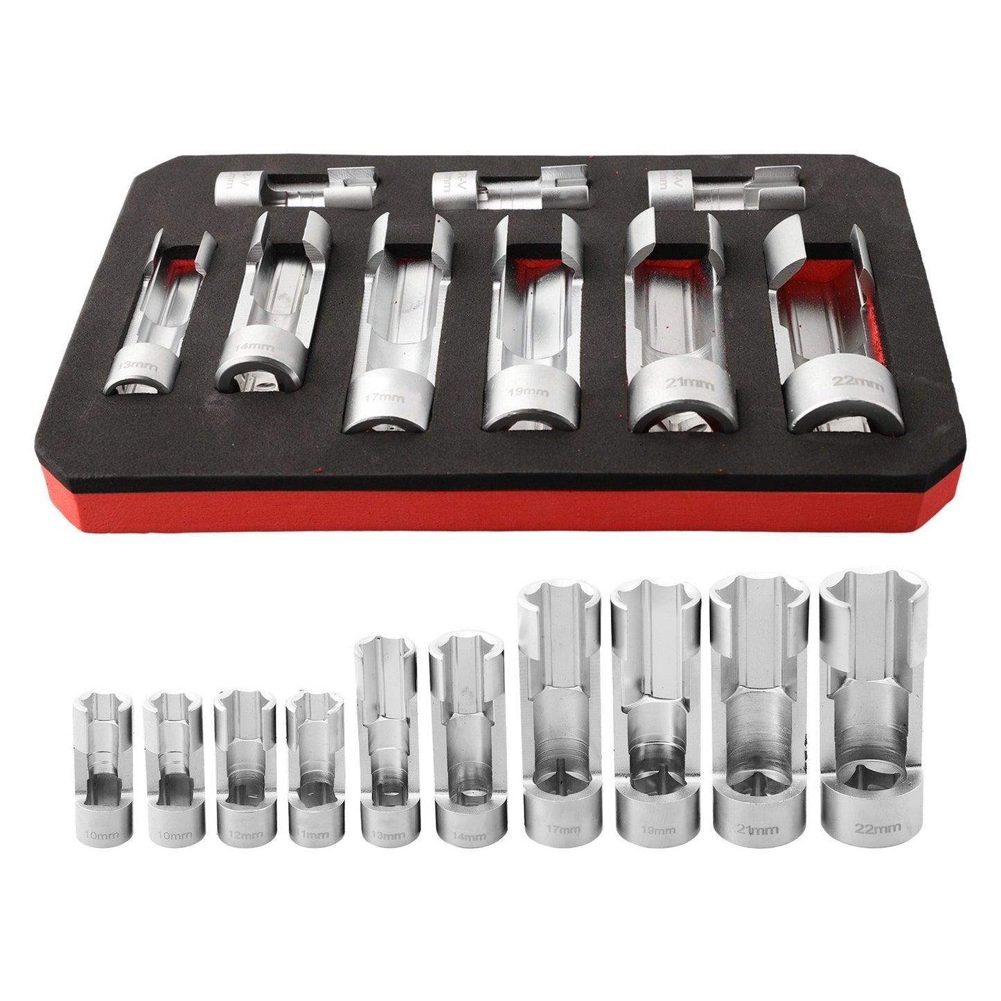 Effortless Temperature Sensor Unit Access 9pcs Fuel Line Socket Wrench Set