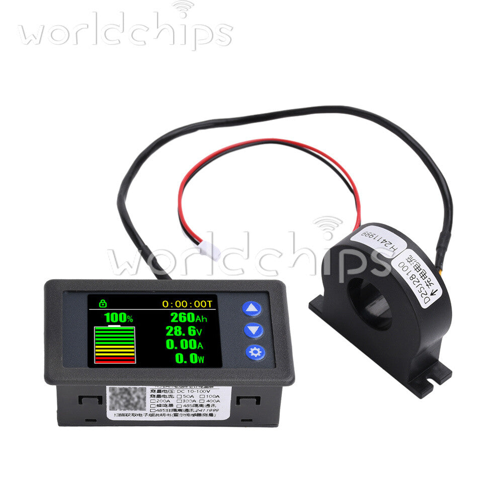 H56AH LCD Digital Hall-Coulomb Meter Voltage Current Power Meter Display 0-400A