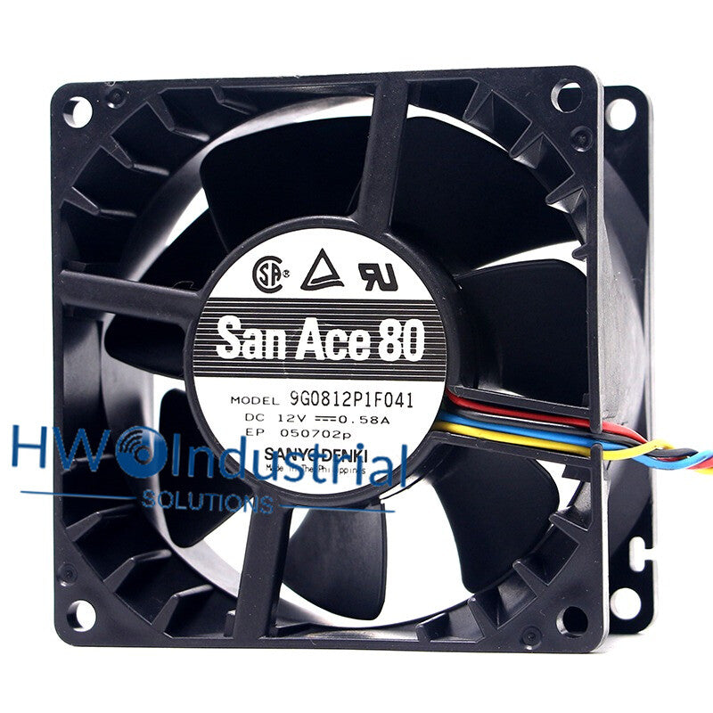 SanAce80 9G0812P1F041 0.58A 12V 8CM 4-wire PCM Temperature Control Server Fan