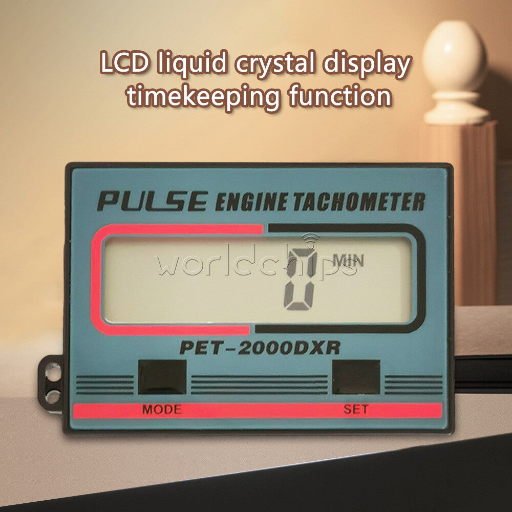 Digital 1~99999 minutes Meter Tachometer Pulse Engine Gauge Inductive RPM Timer