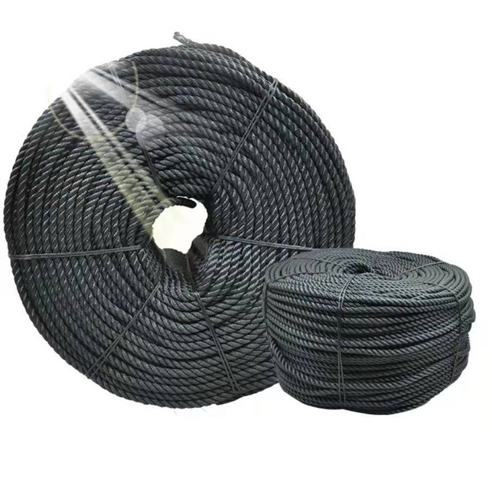 Strong Black Rope for Bundling and Securing 20m High Density Polyethylene