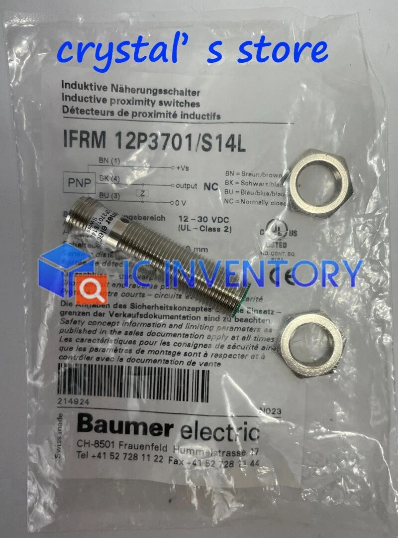 1PCS  Baumer Sensors IFRM12P3701/S14L IFRM 12P3701/S14L IFRM 12P3701 / S14L