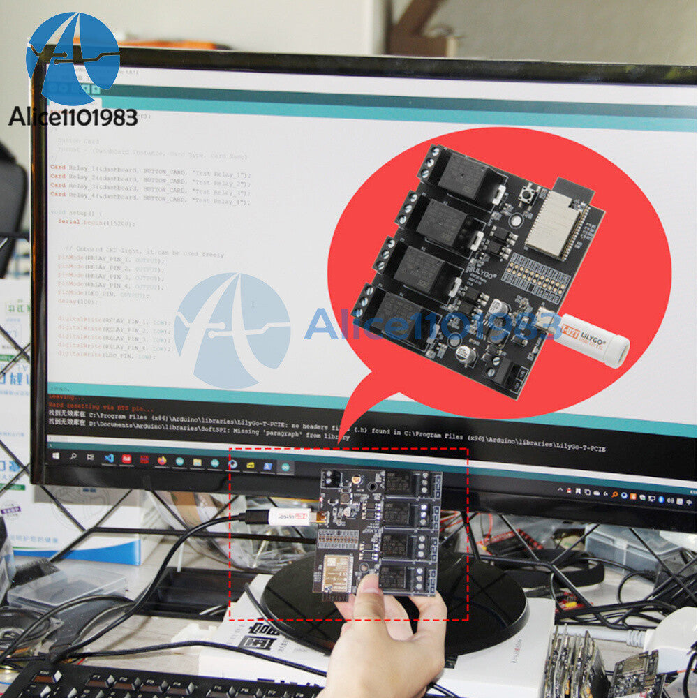 ESP32 T-Relay DC 5V 4 Way Relay 4MB Flash IoT Relay Suport WiFi Bluetooth T-U2T