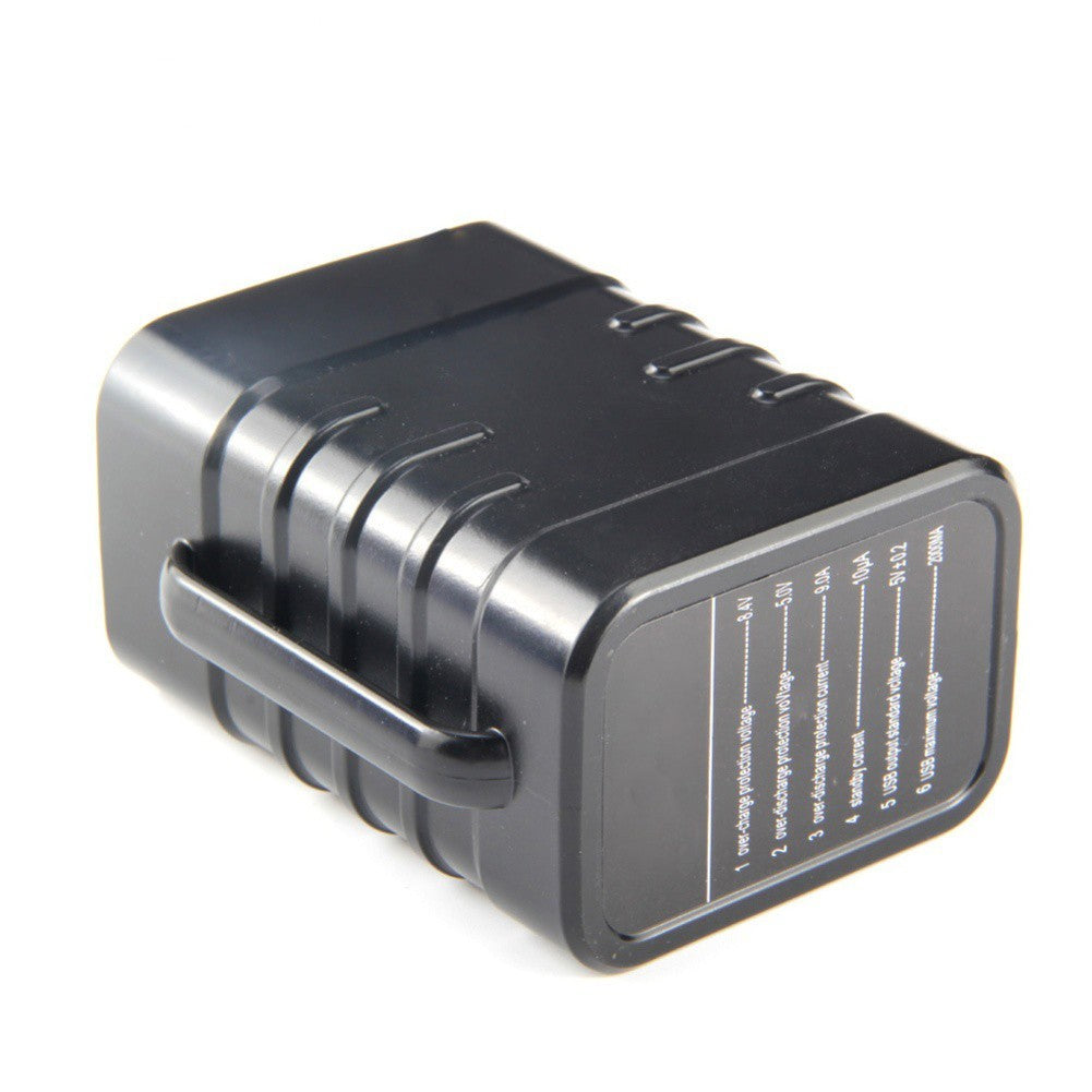Portable DIY 12V Battery Pack Storage Box with USB Charging for 6x18650 Cells