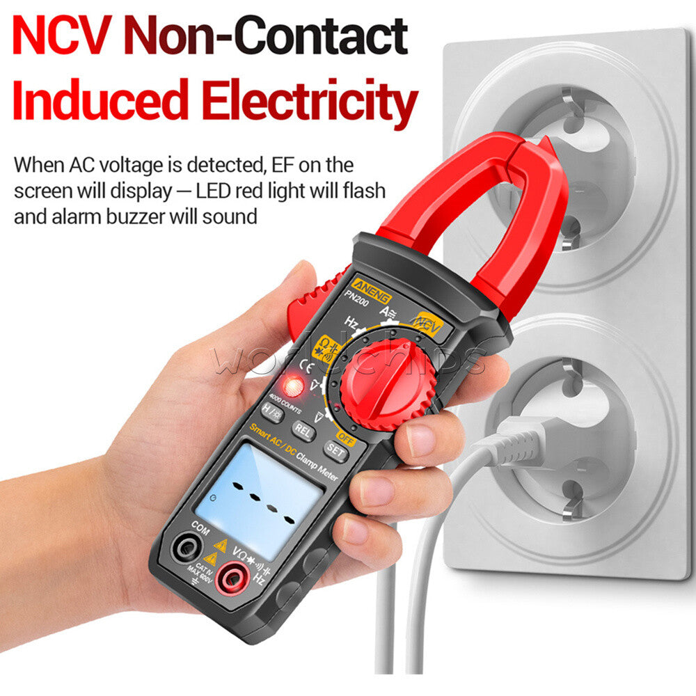 Digital Multimeter Clamp Meter Tester AC/DC Voltage Current Non-Contact 0-600A