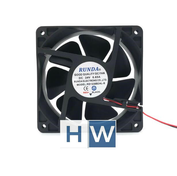 1PC RUNDA RD1238B24L-S 12038 24V 0.65A 12cm 2-wire Inverter Cooling Fan