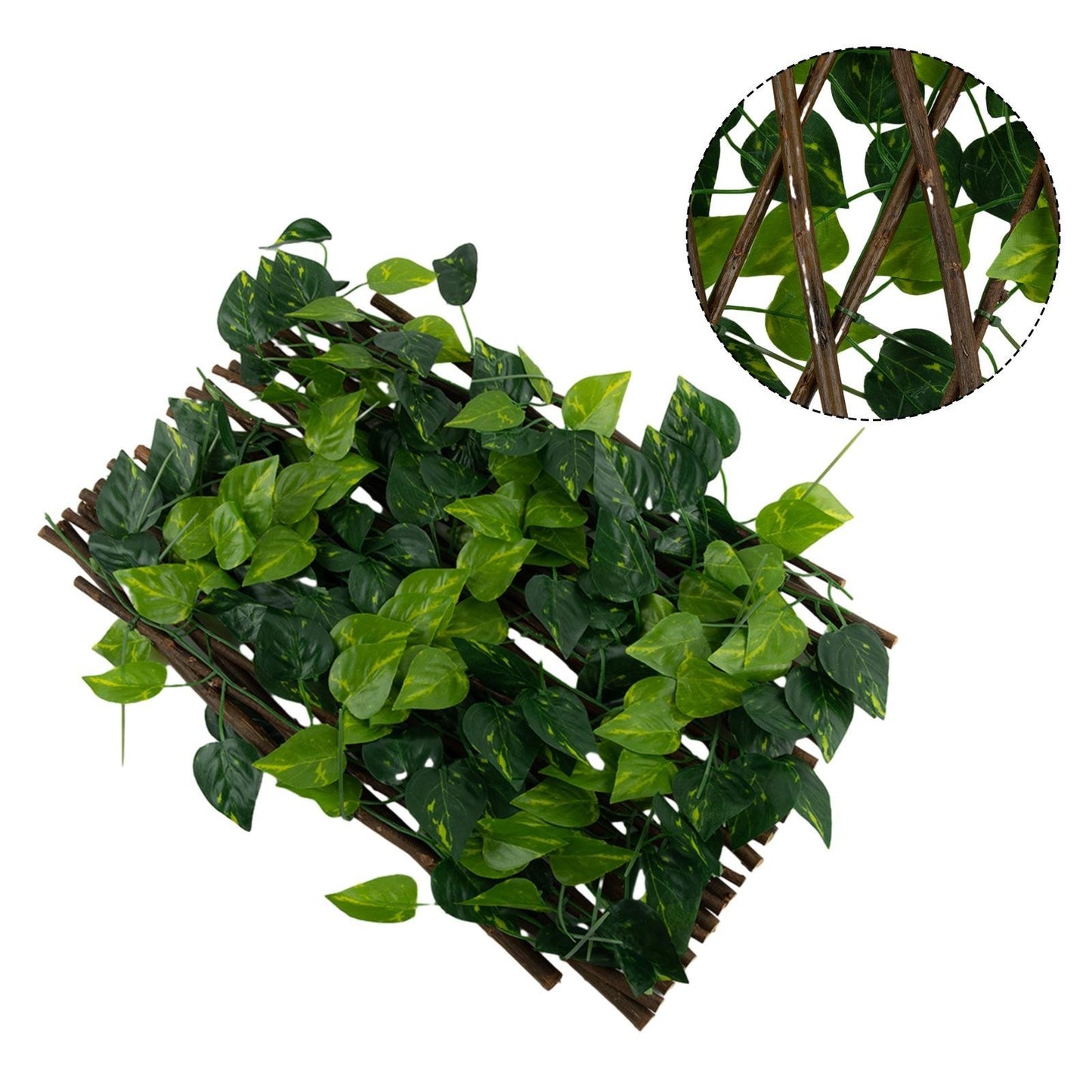 Expanding Trellis Artificial Flower Garden Wall Leaf Wood Fence Privacy/Screen