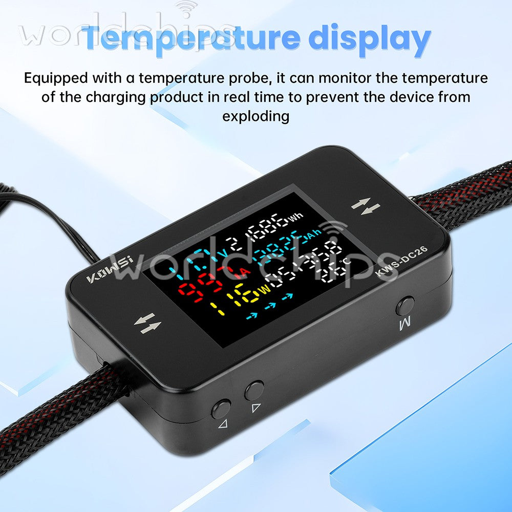 DC 8-80V Digital LCD Battery Charger Tester Voltage Current Energy Power Meter