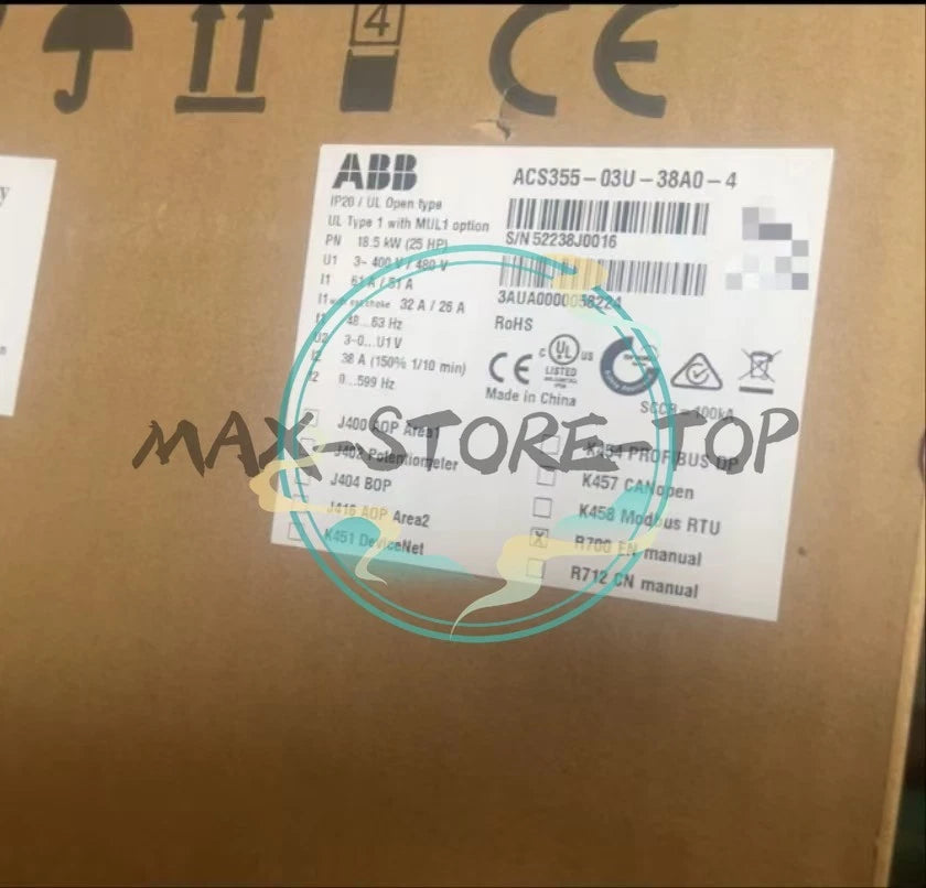 1PC ACS355-03E-38A0-4 18.5KW  ABB Frequency Converter UPS or