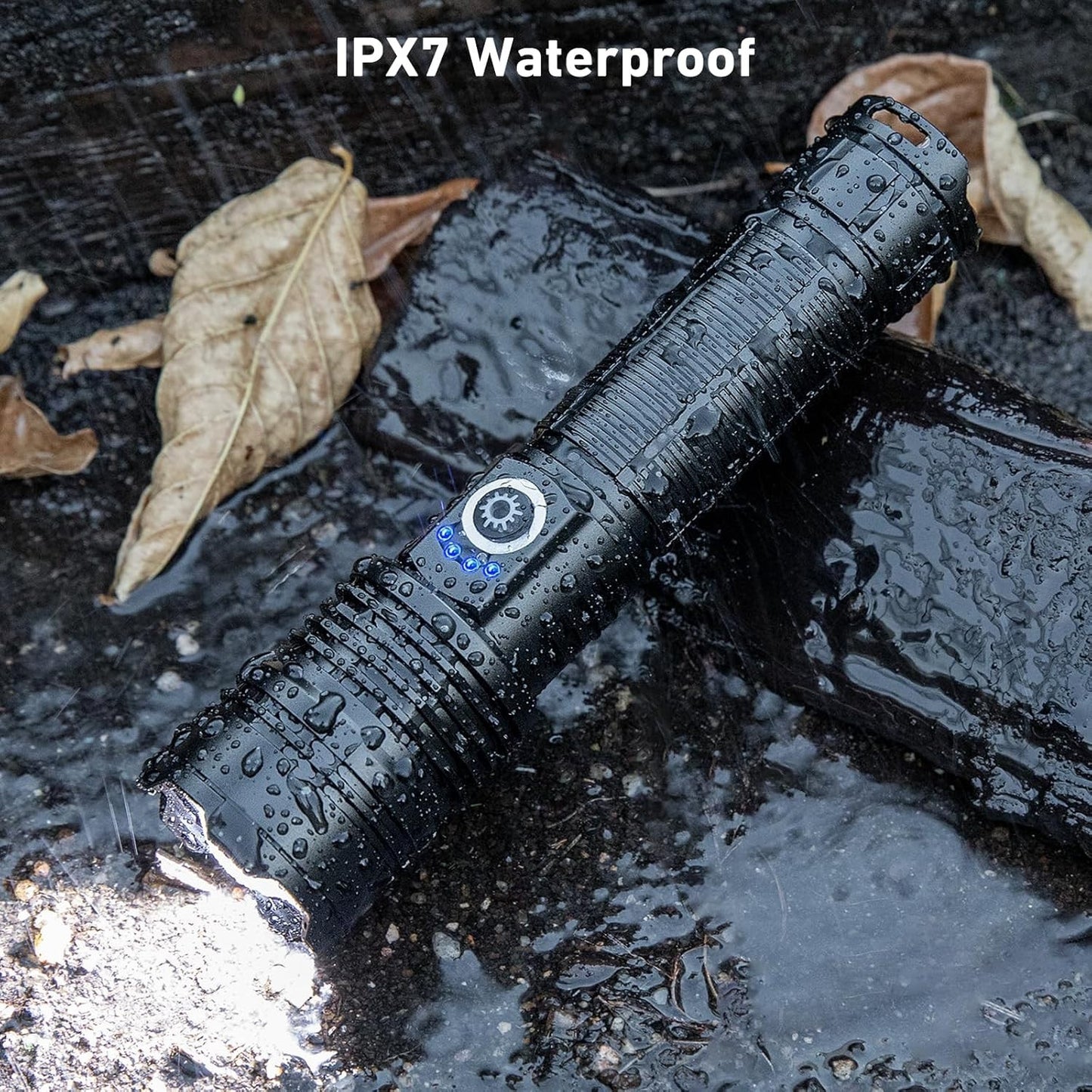 2-Pack Rechargeable Flashlight, 99,000 Lumen, 5 Modes, IPX7 Waterproof