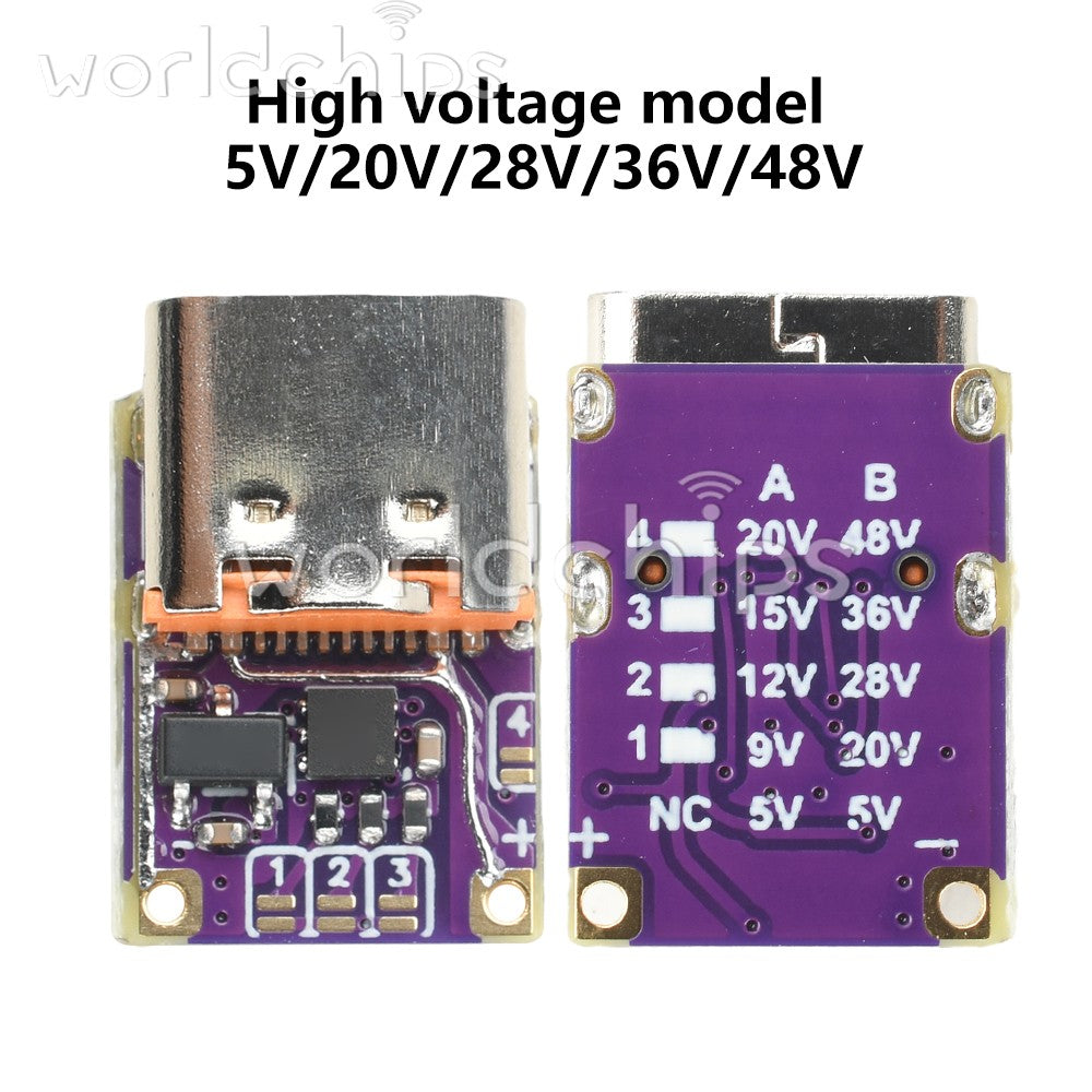 10pcs PD/QC Fast Charging Decoy Module DC 5V/ 20V 28V 36V 48V Voltage Trigger