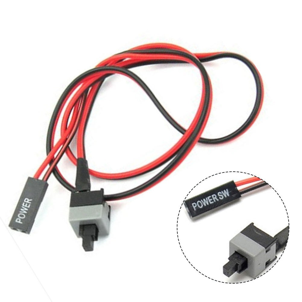 50PCS Computer Power Reset Switch Cable with Red Black Color for Motherboards