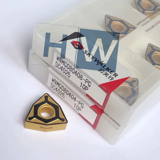 Box/10Pcs WNMG080408-PG SC4025 Circular Peach Shaped CNC Blade