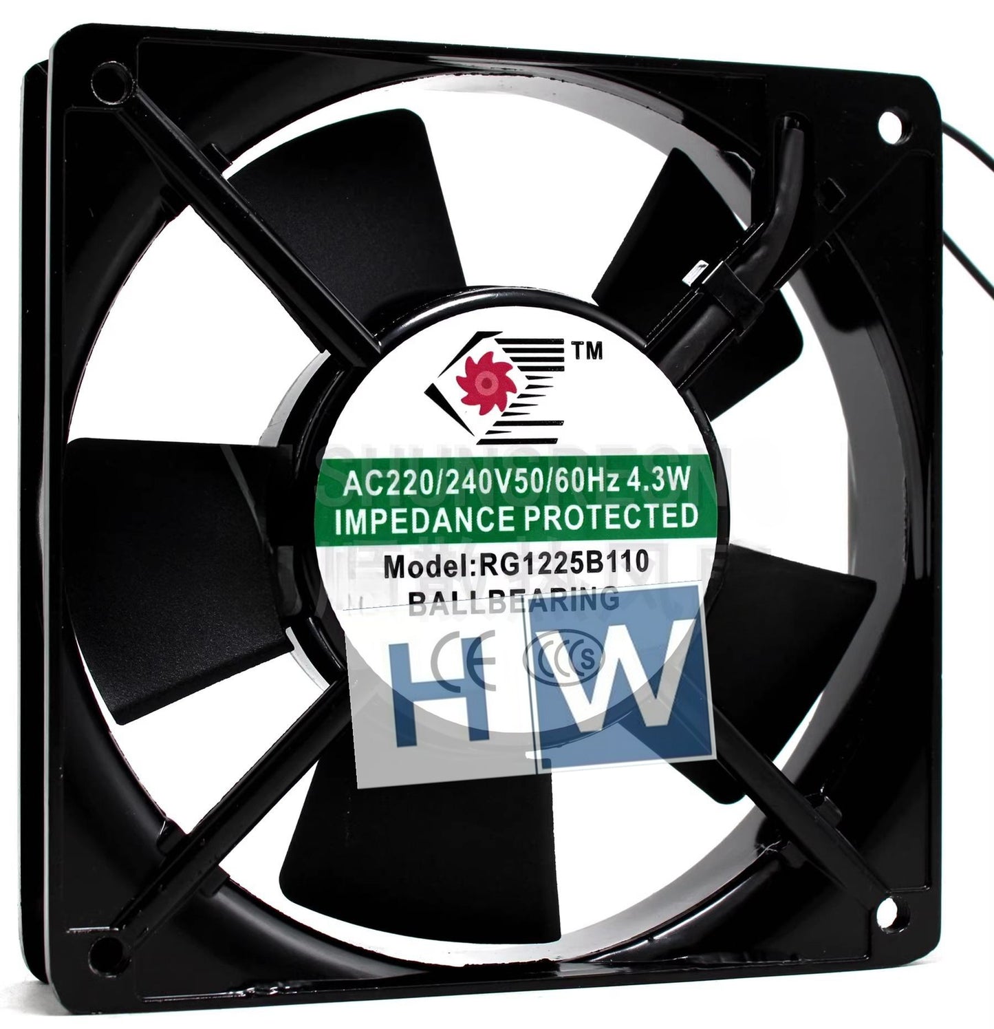 1PC  RG1225B110 AC220-240V 4.3W 12cm 120*120*25mm 2-wire Axial cooling fan