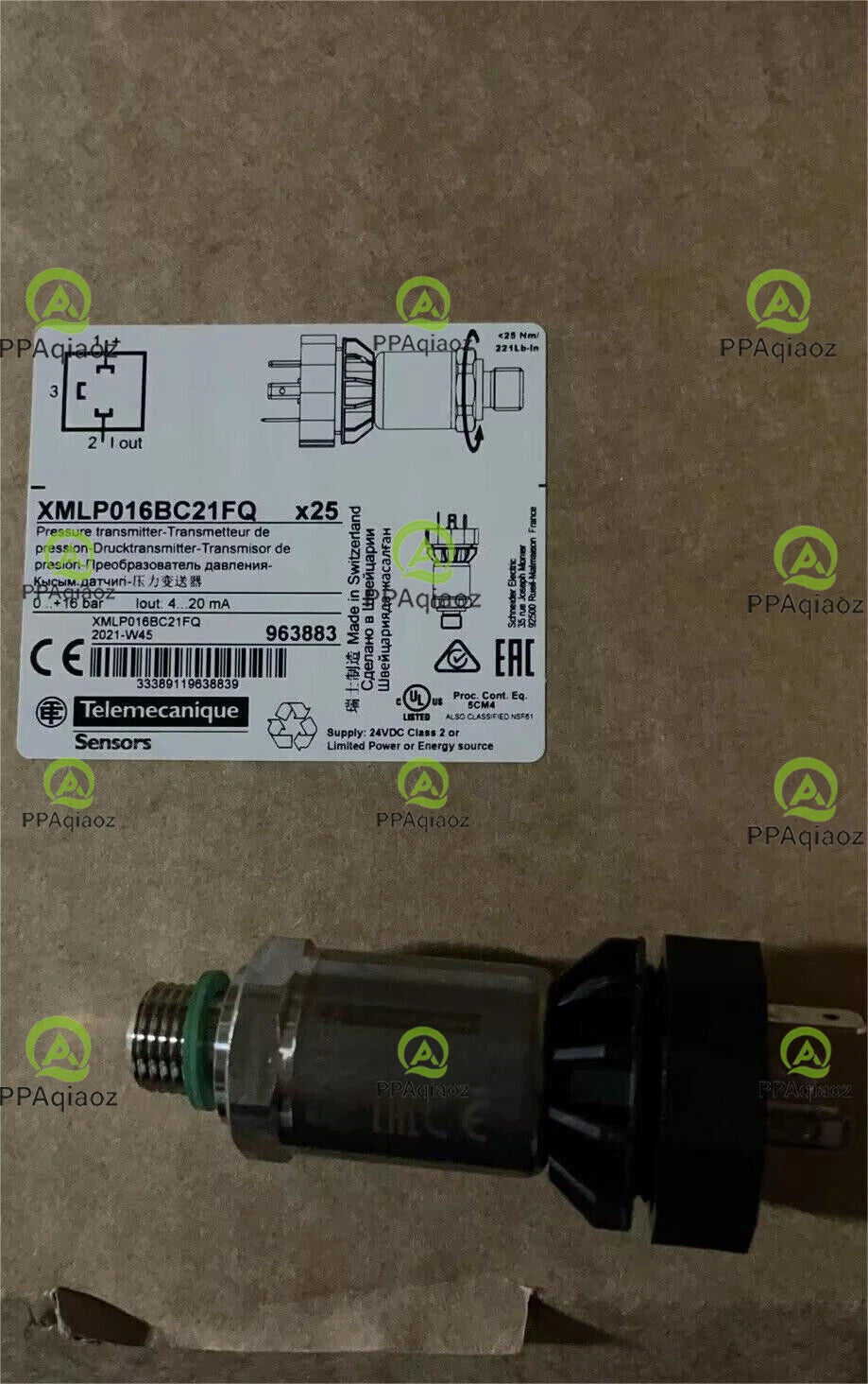 1PCS  TELEMECANIQUE   XMLP016BC21FQ  PRESSURE TRANSMITTER .  .