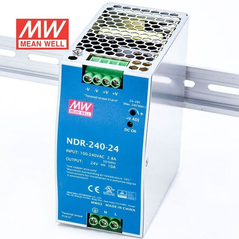 Mean Well NDR-240-24 Industrial DIN rail power supply 24V 10A 240W