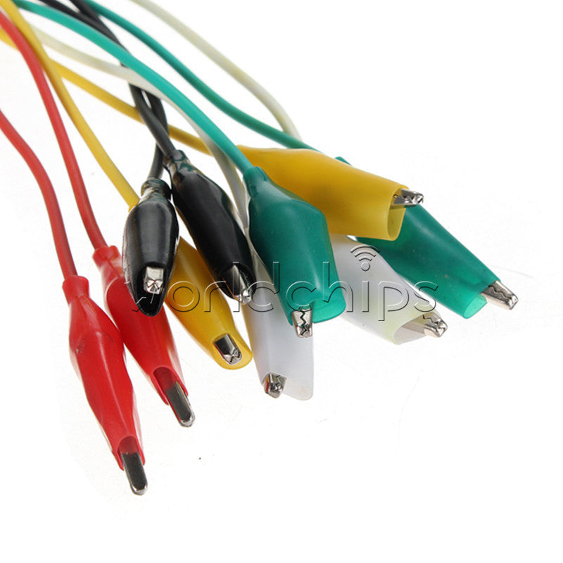 50PCS Crocodile Clips Cable Double-ended Alligator Jumper Test Leads Wire