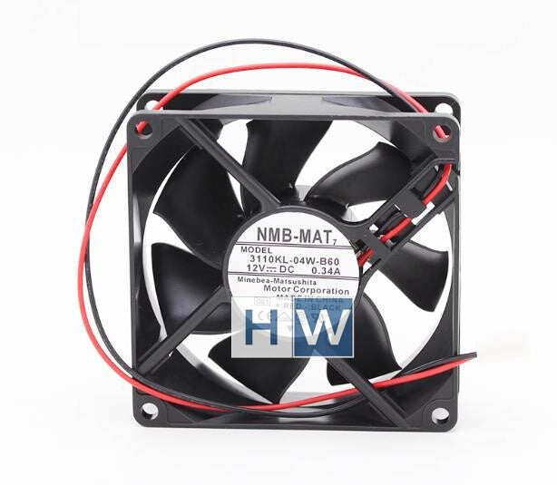 1PC NMB 8025 3110KL-04W-B60 DC12V 0.34A Large Air Volume Ball Cooling Fan