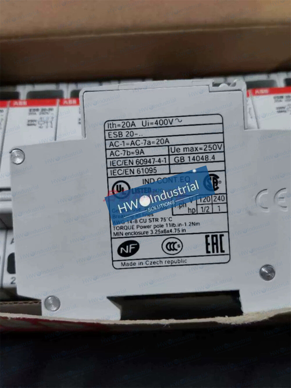 1/Piece ESB20-20 50Hz ECB series ABB Building Specific Contactor Voltage 230V