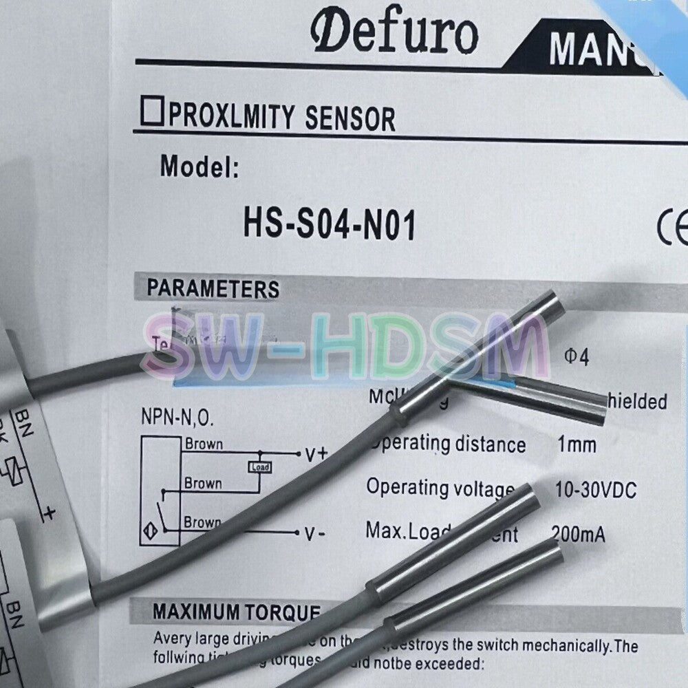 1PCS   FOR Defuro Proximity Switch Sensor HS-S04-N01 Freight Free