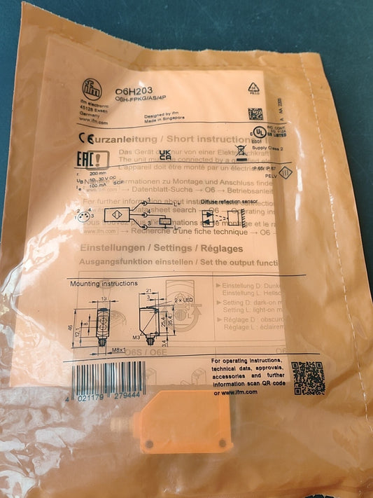 1PC  IFM O6H203 Photoelectric Switch Fast delivery