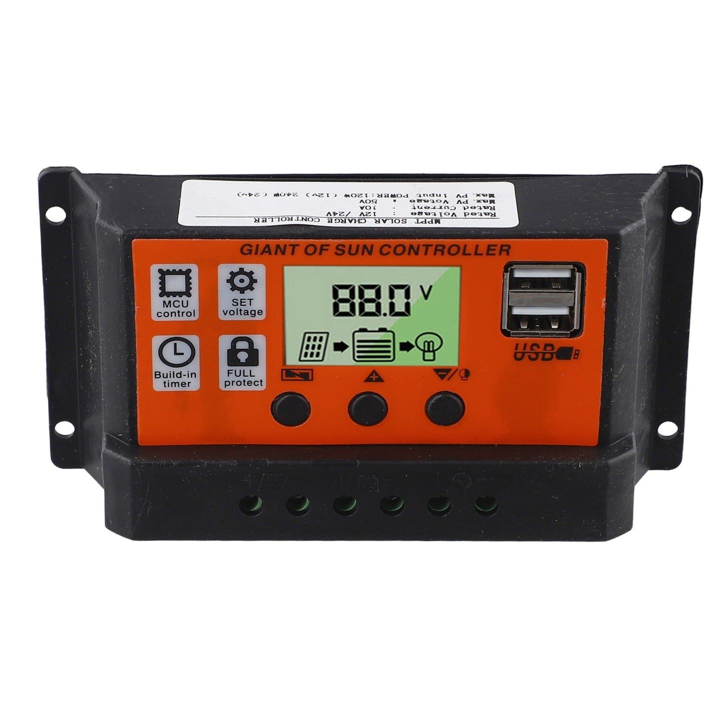 Solar Controller with Dual USB Port for Effective Solar Panel Battery Charging