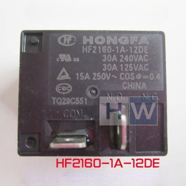 5Pcs  Hong-fa HF2160-1A-12DE 12VDC 4-pin Air Conditioning Relay DC12V 30A