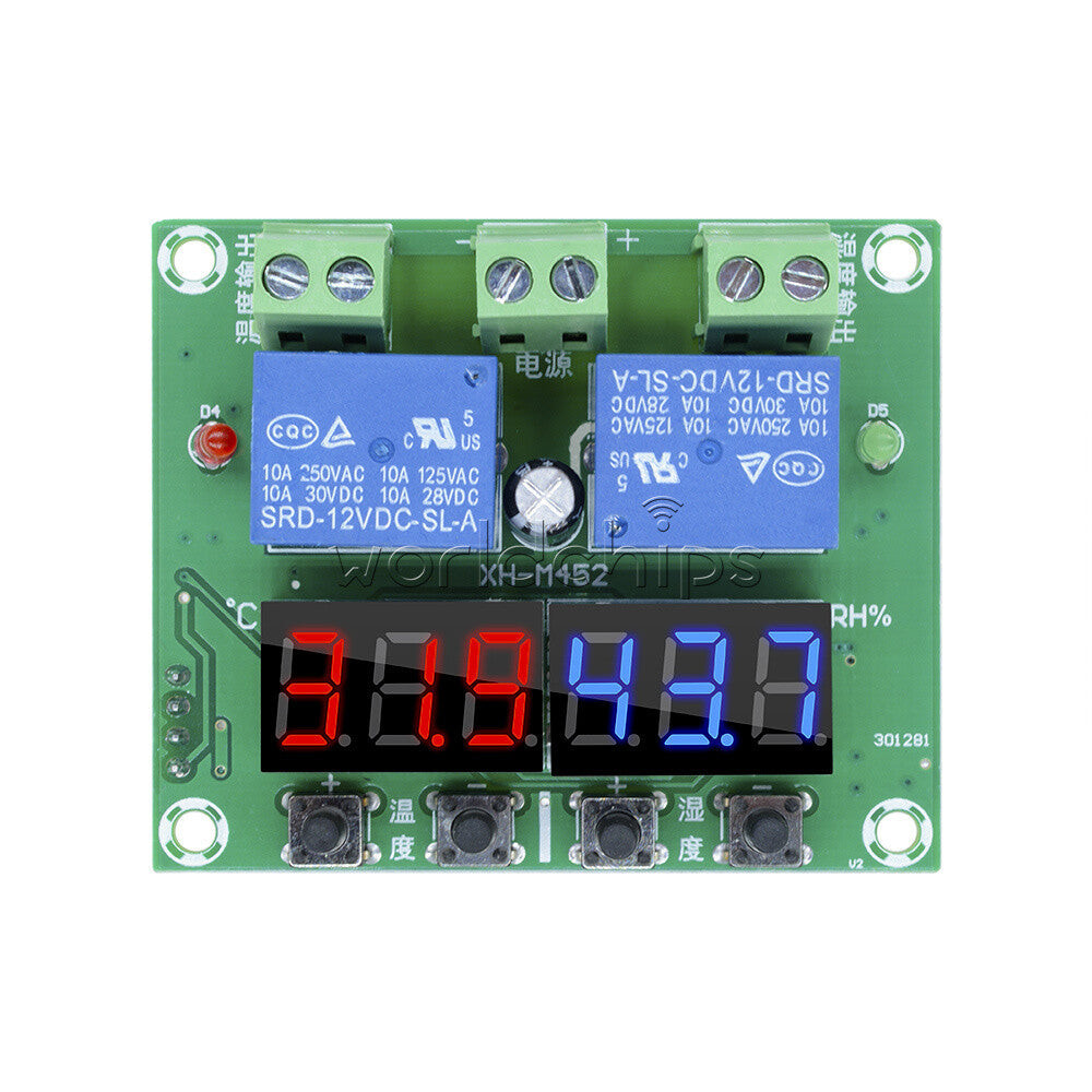 XH-M452 DC 12V LED Digital Display Temperature Humidity Thermostat Controller