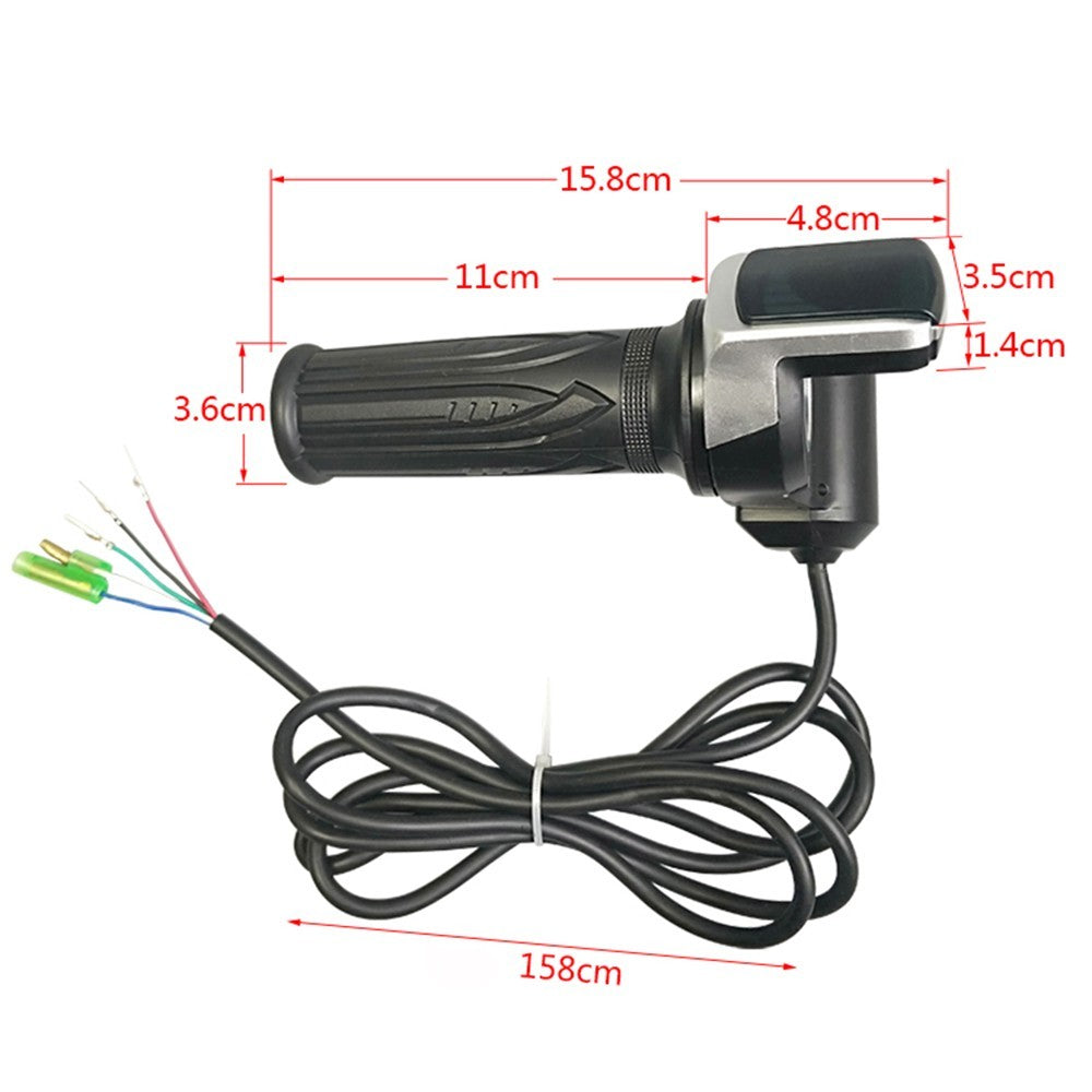 60V 48V 36V EBike/Electric Scooter Throttle Grip Handlebar LED Digital Meter