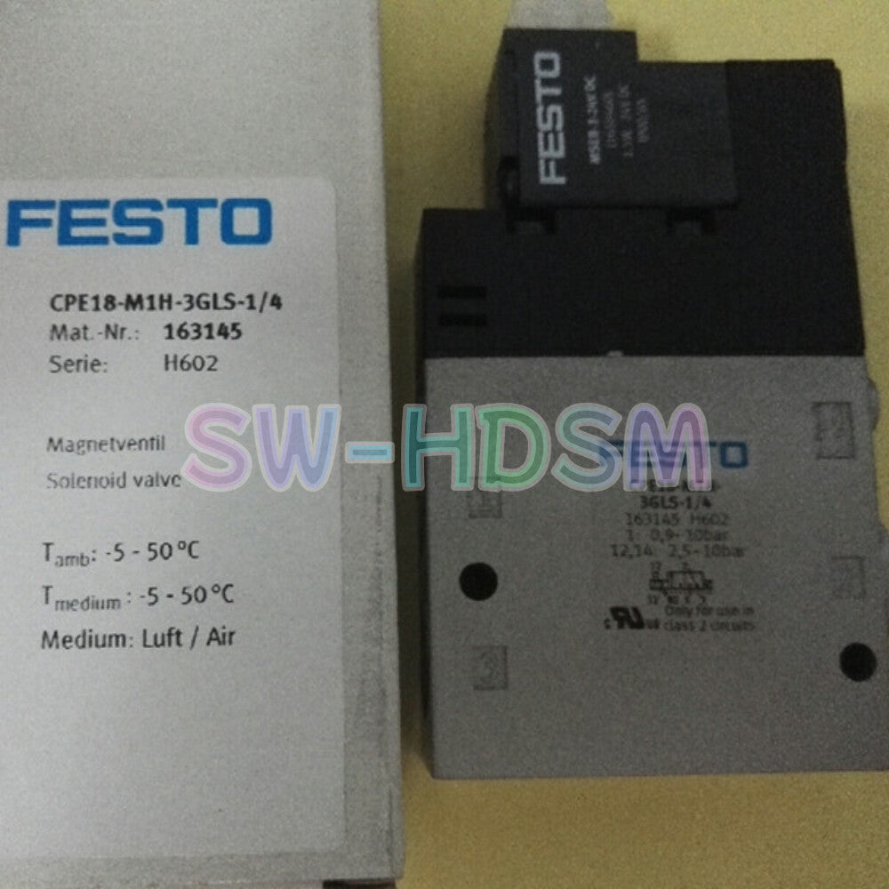1PCS  For FESTO CPE18-M1H-3GLS-1/4 163145 Solenoid Valve freight free