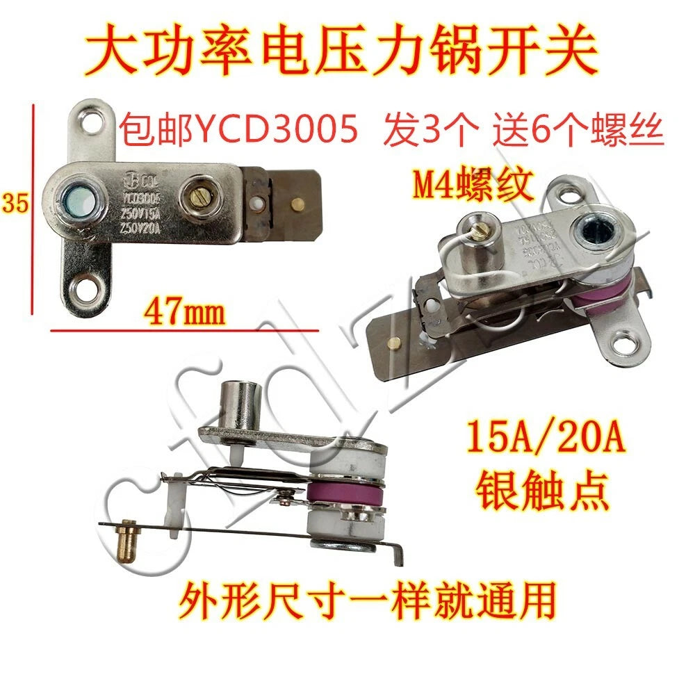 3PCS Pressure cooker temperature control pressure contact switch YCD3005