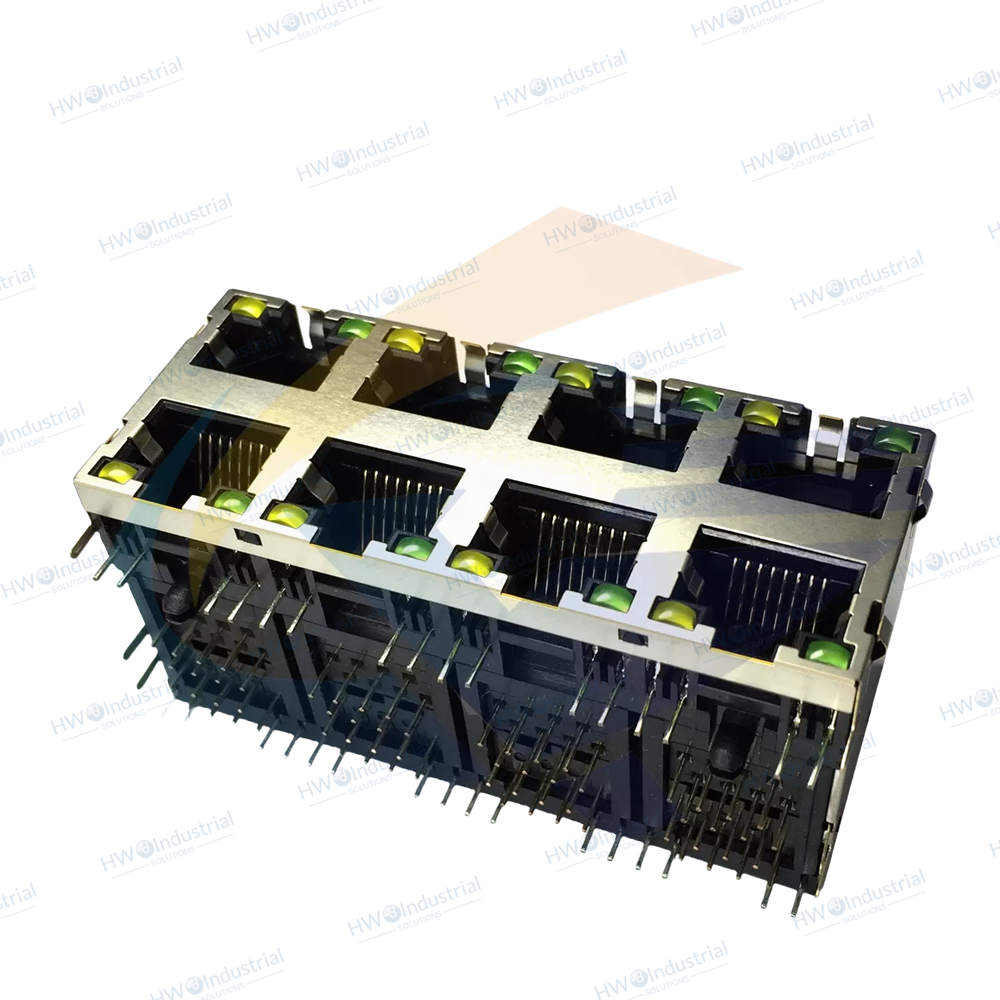 1/Pc RJ45 Connector 59B2X4 with Light 8P8C Copper Plated Network Head Interface
