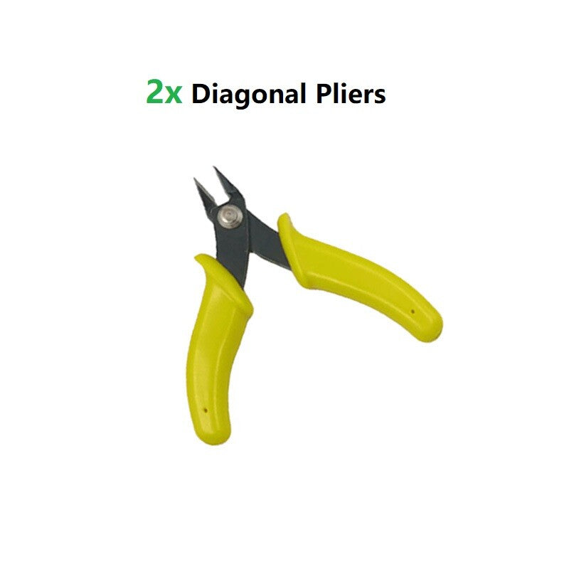 2x 3.5" Mini Needle Nose Pliers Diagonal Pliers Repair Tool for DIY Craft Work