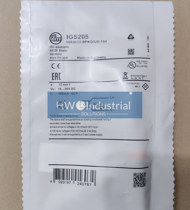 FOR IFM EFECTOR IGS-205 PROXIMITY SENSOR #S