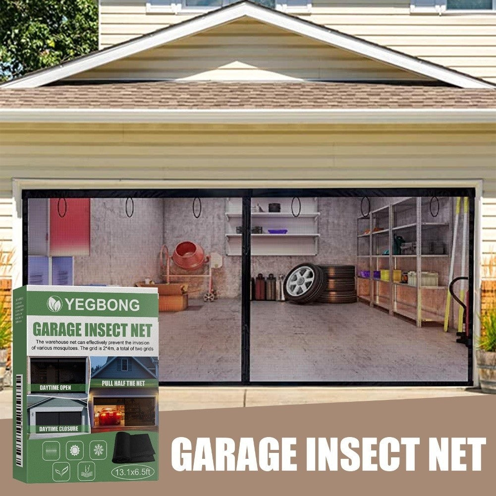 Garage Door Retractable Screen for Workshop and For Patio Doors 2 4 M Black