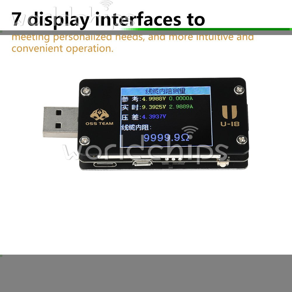 DC 4-25V 6.5A Digital Voltage Current Meter Power Tester USB Charge Detector