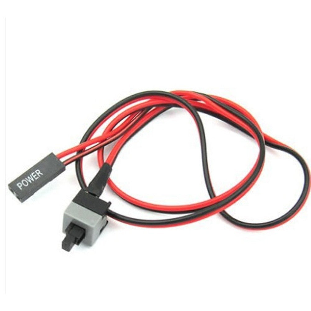 50PCS Computer Power Reset Switch Cable with Red Black Color for Motherboards