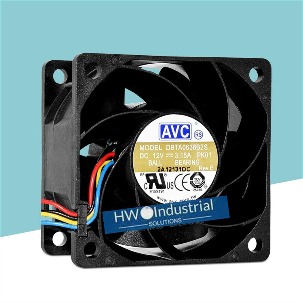 1/piece DBTA0638B2S AVC 6038 4-wire DC12V 3.15A 6CM PWM High Speed Server Fan