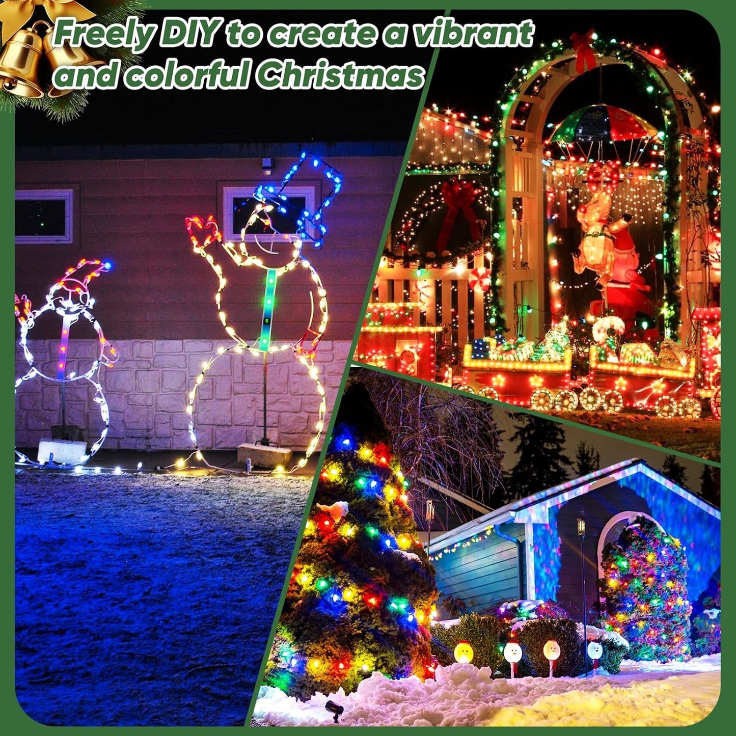500 FT C9 Cut-to-Length Christmas Lights - Outdoor, E17 Sockets, Green Wire