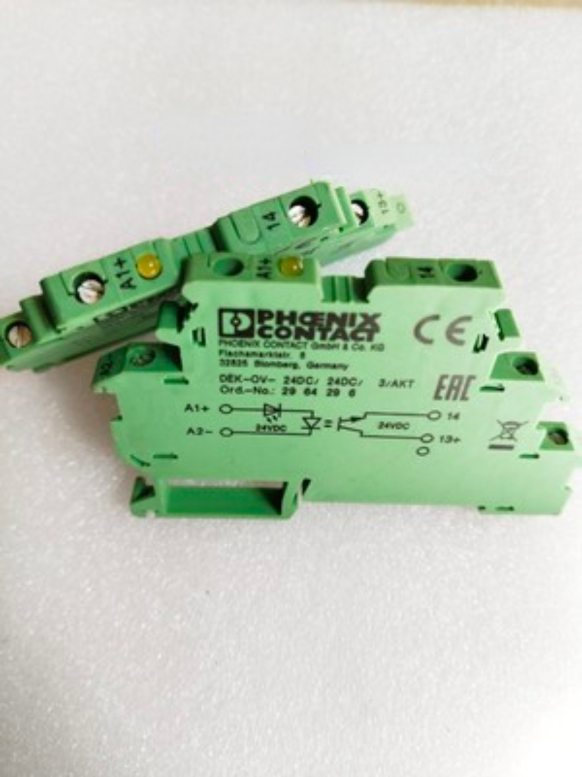 1pcs PHOENIX CONTACT Modular Terminal Relay 2964296 DEK-OV- 24DC/ 24DC/ 3/AKT