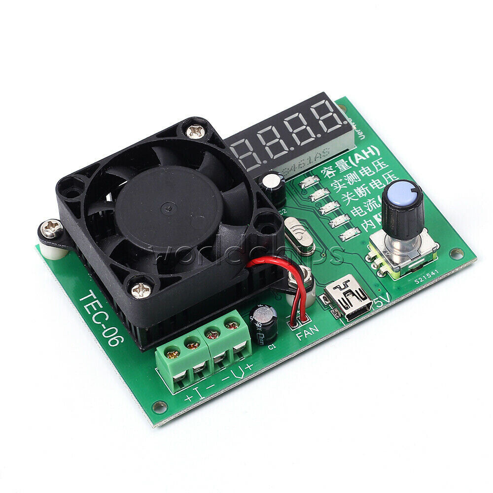 TEC-06 Battery Capacity Tester 16W Electric Load Max 500AH LED Display with Fan