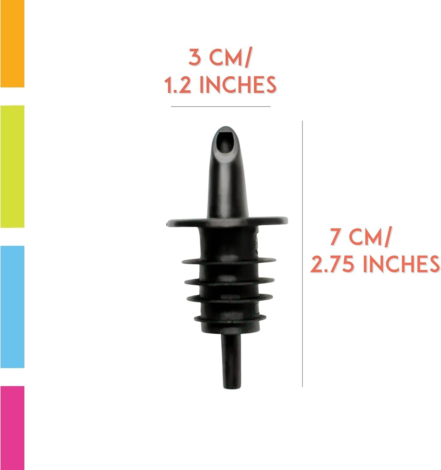 3-Pack Syrup Pour Spouts, Precise Control for Snow Cone, Drink Flavor Bottles