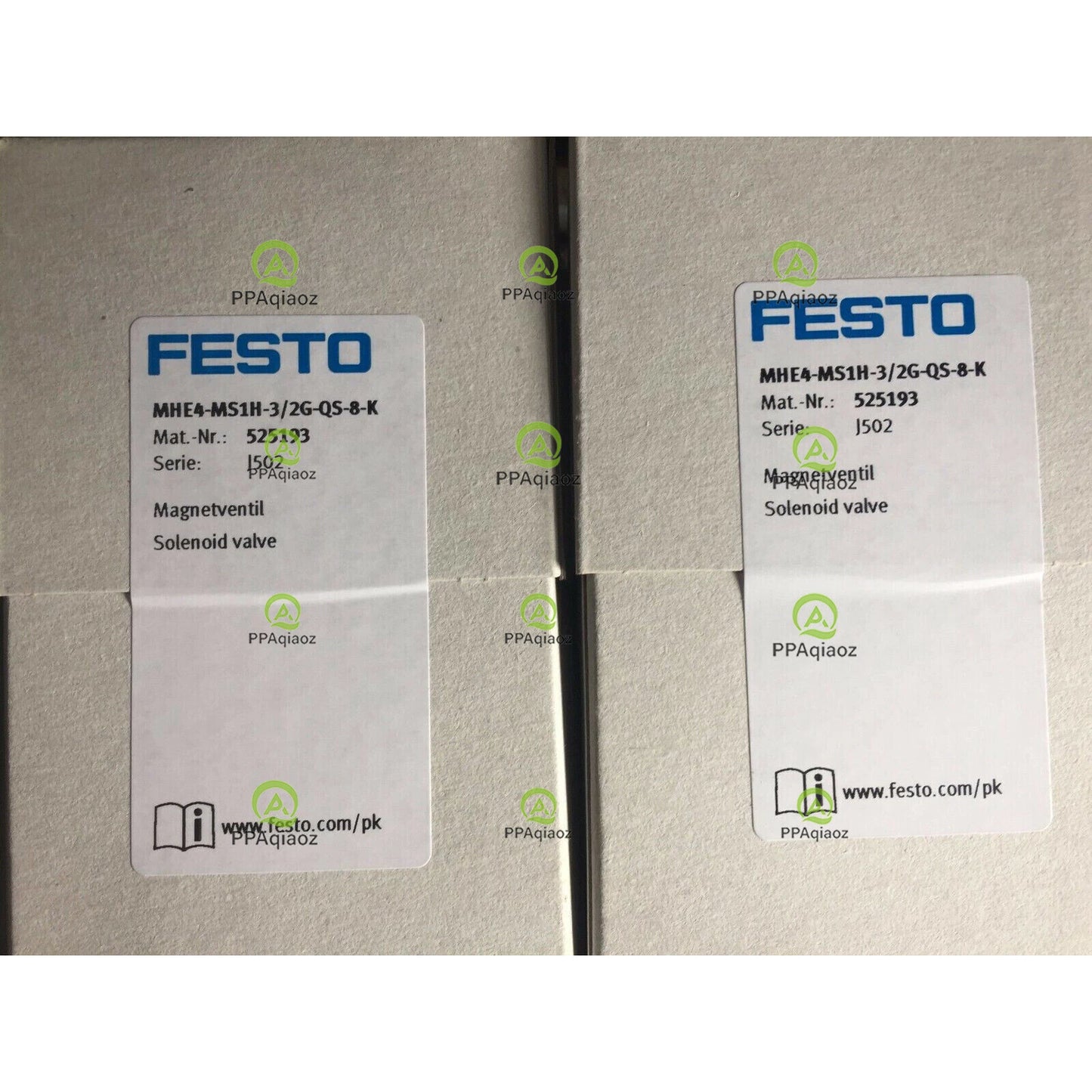 1PC  FESTO MHE4-MS1H-3/2G-QS-8 525191 Double Solenoid Valve Free Shipping