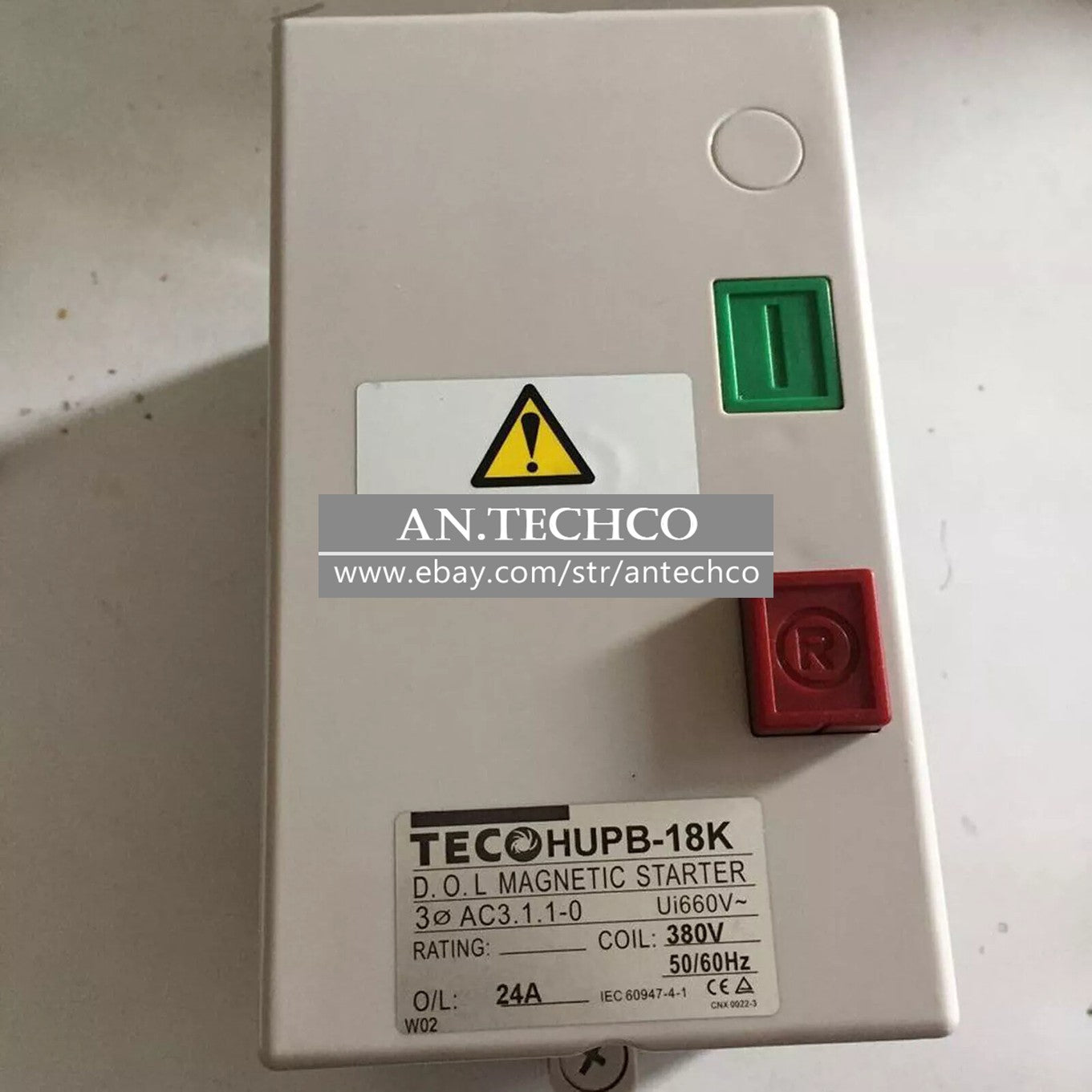 1PCS  TECO HUPB-18K 380V 17-24A 3Phase Control Motor Magnetic Starter
