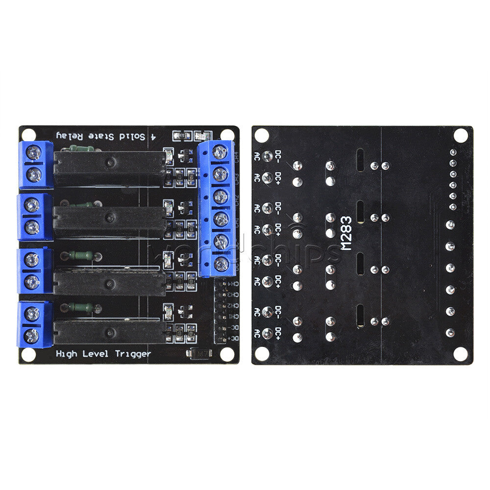 2PCS 5V 4 Channel OMRON SSR G3MB-202P Solid State Relay Module w/ Resistive Fuse