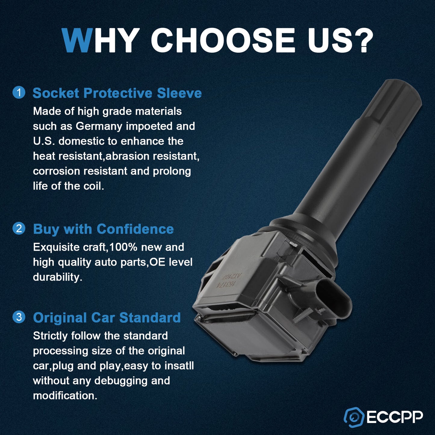 ECCPP 4 Ignition Coils For 13-14 Subaru Legacy Outback 2.5L H4 XV Crosstrek 2.0L