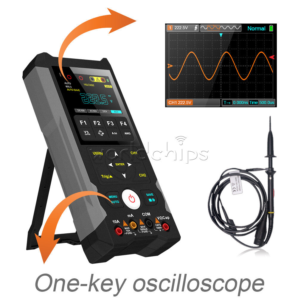 ET202D 3in1 Oscilloscope Multimeter Dual Channel 250MSa/s Handheld Oscilloscopes