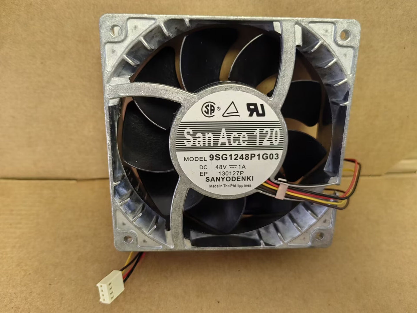 1 PCS Sanyo Fan San Ace 120 9SG1248P1G03 DC48V 1A 12CM 12038 4 Wire cooling fan