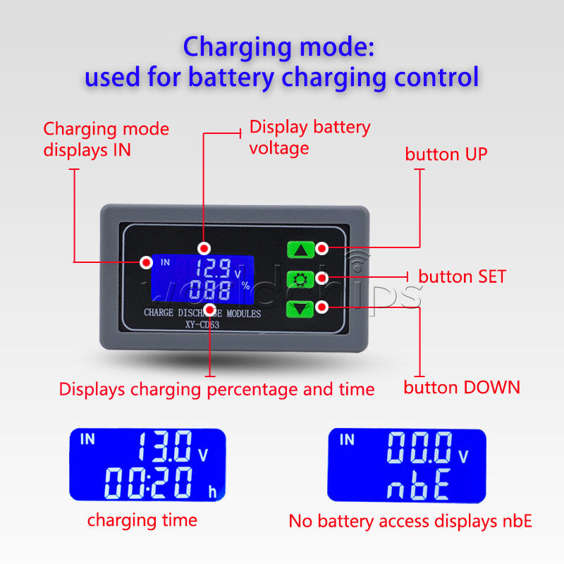 30A CD63L battery charging control module full power-off DC voltage protection